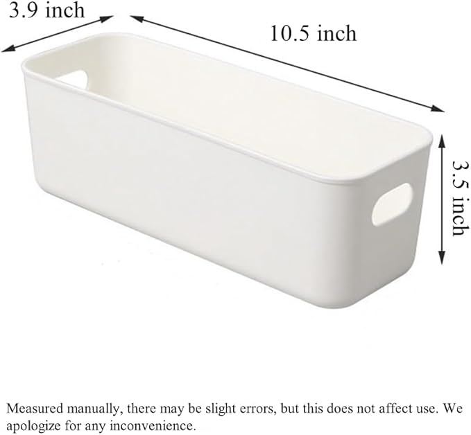 Multi-purpose small storage bins, Storing phone cases, socks, stationery,small items. PP plastic,Organizer and Storage for Sinks,Bathroom, Bedrooms, Vanity tables,Kitchens.10.5x 3.9x 3.5 Inch (3)
