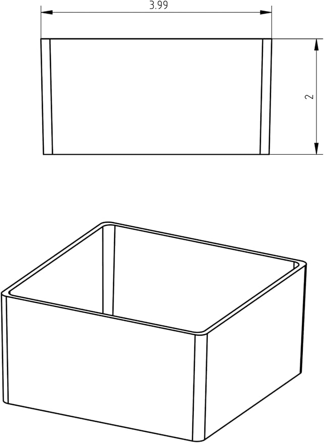36 Pack-4x4x2 Inch Drawer Organizer Bin Set (Red)