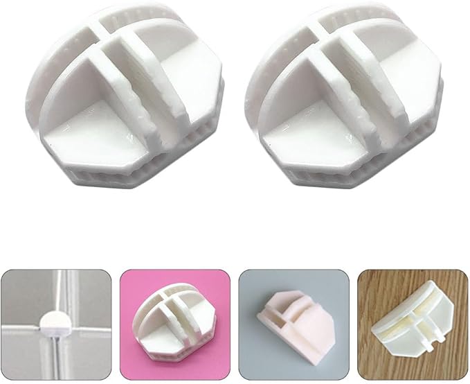 ARTIBETTER Semi-Circle Plastic Cube Connectors 50 Pieces for Modular Wire Storage Organizer Easy Assembly Universal Closet and Shoe Storage Hardware