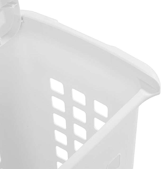 Sterilite 4-Pack LiftTop, Laundry Hamper for Clothes, Tall and Rectangular Plastic Basket with Lid, White - Large and Portable Storage Bin for Clothing and Towels - Ideal for Bathroom and Bedroom