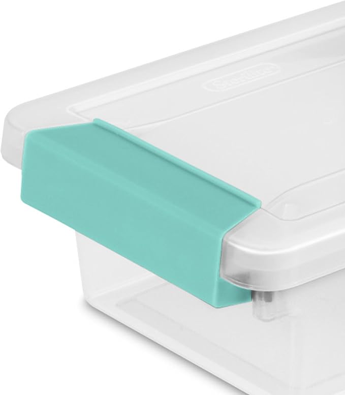 Sterilite 24-Pack Clip Box, Clear Storage for Crafts, Supplies and Office Items, Mini