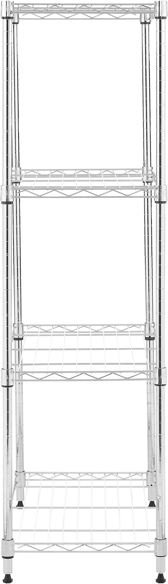 3-Tier Heavy Duty Adjustable Shelves, Metal Storage Rack with 250-lb Shelf Capacity, Chrome, 14" W x 24" L x 30" H