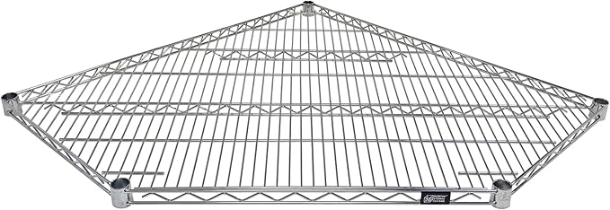 Quantum Storage Systems 1836CRNC Wire Corner Add-On Shelf Chrome 36" W x 18" D