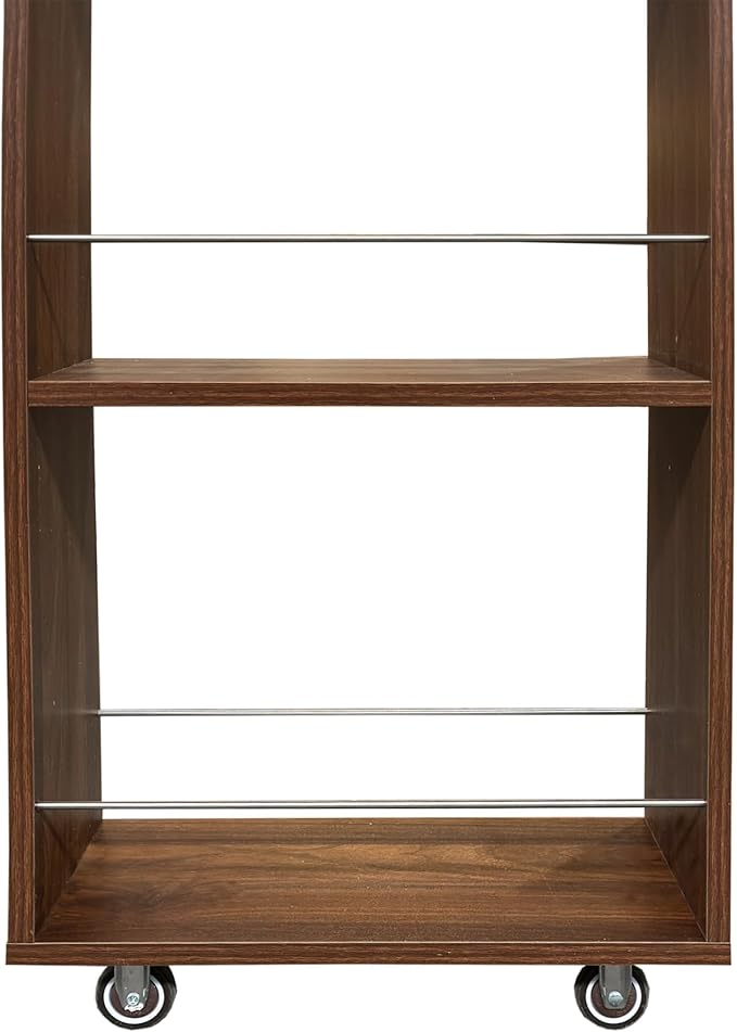 KEIKI 7 Tier Pull-Out Kitchen Pantry Storage Cabinet, Multi-Tier Single-Sided Open Shelf, Spice Rack Next to Fridge, Wood Hutch Food Pantries Cupboard for Coffee Bar, Dining Room, Narrow Spaces