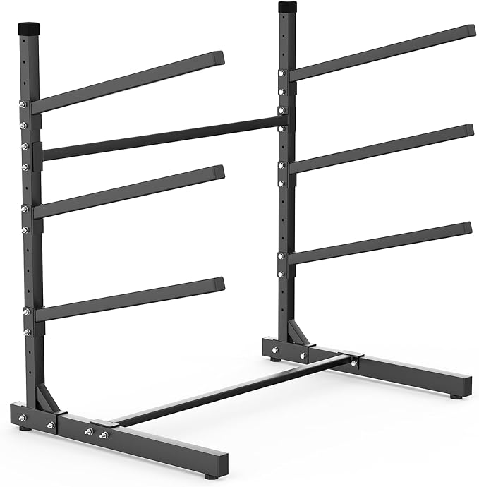 WALMANN Garage Kayak Rack, Heavy-Duty Metal Kayak Storage Rack Adjustable Freestanding Kayak Stand