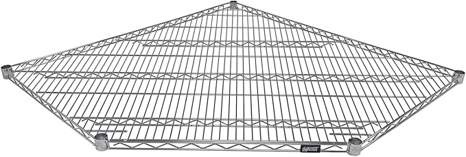 Quantum Storage Systems 2442CRNC Wire Corner Add-On Shelf Chrome 42" W x 24" D