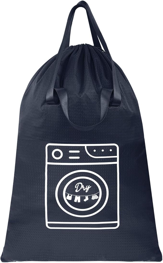 MissBoy 120L Heavy Duty Nylon Laundry Bag with Shoulder Handles, Tear-Resistant & Splash-Proof Dirty Clothes Storage Pouch for College Dorms, Laundromat & Beach Travel, Foldable & Washable