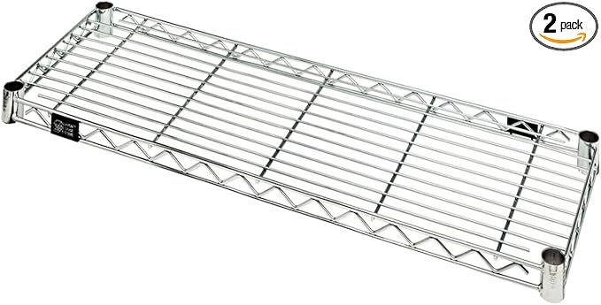 QUANTUM STORAGE SYSTEMS 1260C-2 Wire Add-On Shelf Chrome 60" W x 12" D 2 Pack