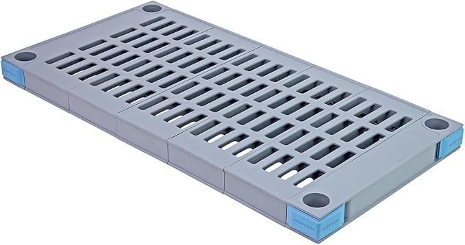 Quantum Storage Systems QP1848VS Millenia Shelf, 48" W x 18" D, 1000 lbs Capacity, Polypropylene, Gray, NSF