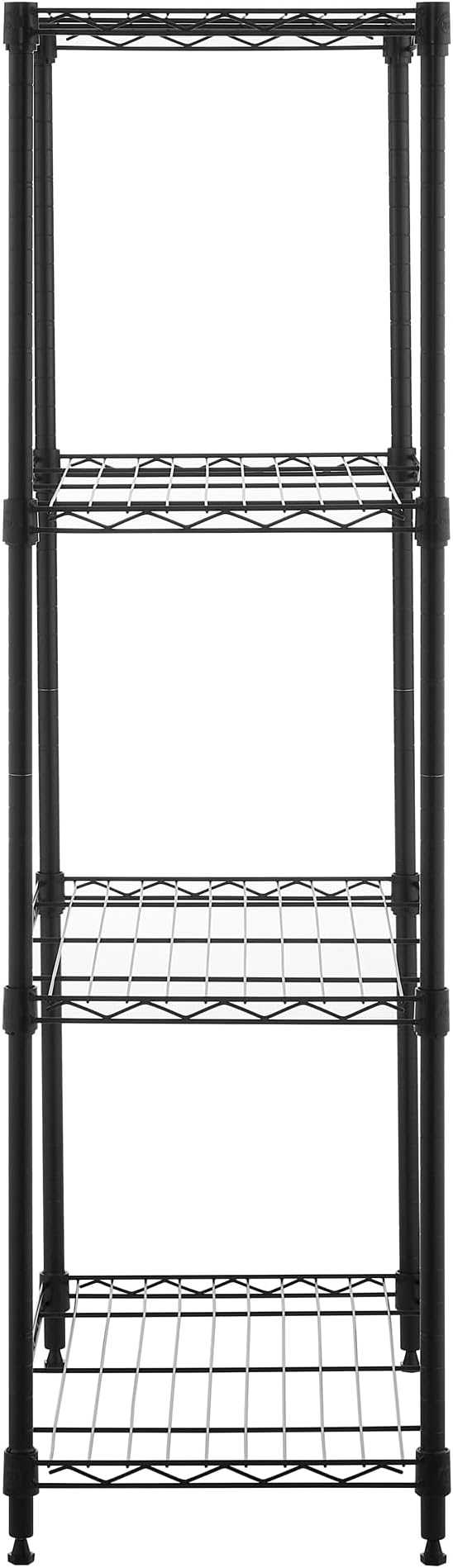 5-Tier Heavy Duty Adjustable Shelves, Metal Storage Rack with 250-lb Shelf Capacity, Matte Black, 14" W x 24" L x 59" H