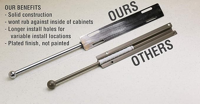12" Valet Rod Standard for Closet Satin Brass SB Metal