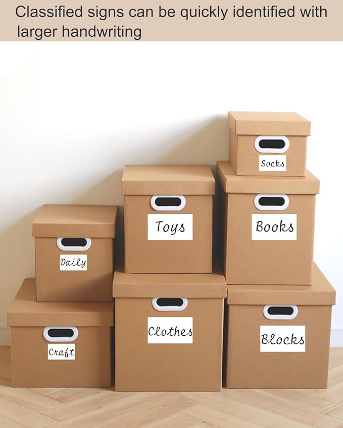 180PCS Labels for Storage Bins, 2 X 4 Inch Removable Labels for Storage Bins, Tear Resistant No Residue, Matte White Blank Box Labels for Home, School Business Organization(2''x4'' 180 Pcs)