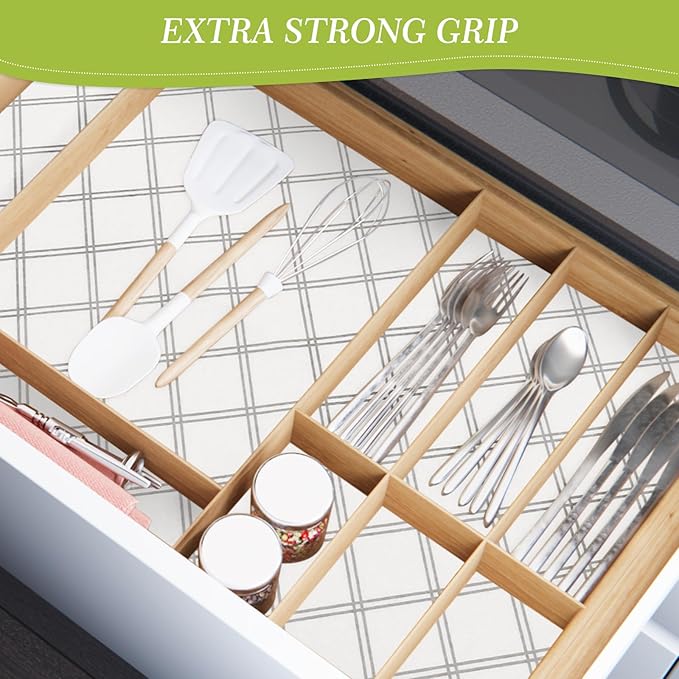 Cooyes 12pcs 12" x 24" Refrigerator Liners, Premium Absorbent Fridge Bin Liners Non-Slip Washable, Refrigerator Drawer Liners and Mats for Glass Shelves, Kitchen Cabinets, Non-Adhesive