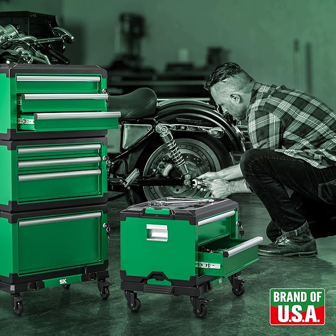 SK Utility Cart, Dolly Cart, Rolling Tool Cart, Patented Auto-Lock Mechanism, Holds up to 500 Lbs