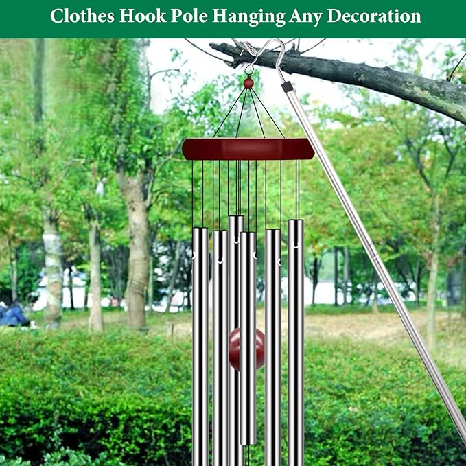 Clothes Hanger Reaching Hook,33 to 51Inch Clothing Hook Pole Long Christmas Light Hanging Extension Adjustable Clothes Rod Assist Tool Sponge Handle Shutters Pole Ceiling Home Reacher Poles