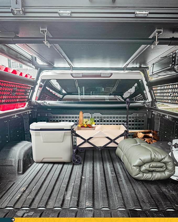 Trumgeta Side Bed MOLLE Panel Fit for 2024 2025 2026 Toyota Tacoma Double Cab 5-ft Bed, Exclusion Truck Storage Organizer System, NOT Fit for SR/SR6/TRD PreRunner Trims