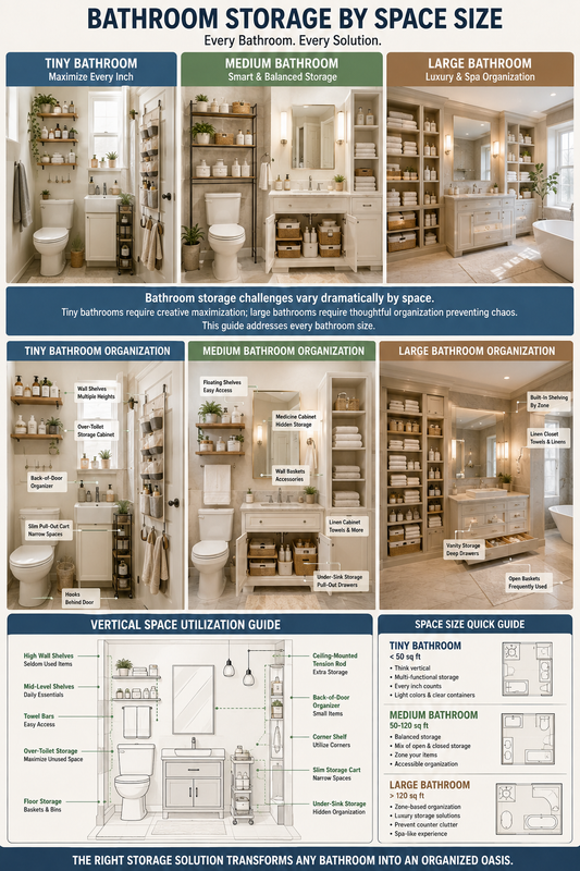 Bathroom Storage Genius: Solutions for Every Bathroom Size
