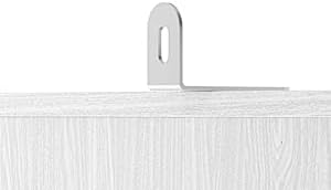 TUSY 71" TV Stand Storage Set - 2 Tall Bookcases & 2 Side Cabinets, Media Console with Glass & Wood Doors, Entertainment Center with Drawers, Tall Media Console for Living Room (White, ACCA)