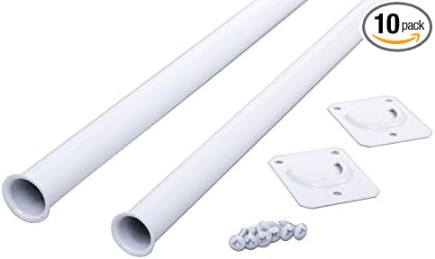 Closet Pro CD-0024-18/30WT Heavy Duty Adjustable Rod, 18 by 30-Inch, White (Pack of 10)