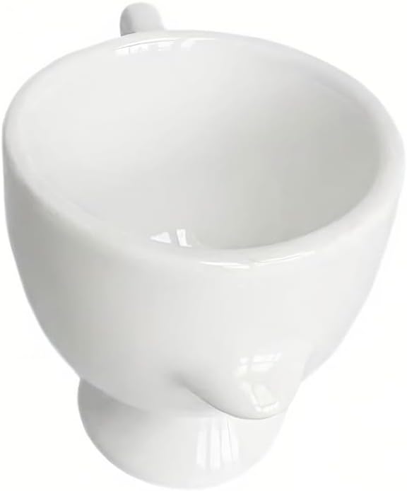 Ceramic Egg Cup, White Porcelain Egg Holder for Breakfast Boiled Eggs, Perfect for Kitchen, Restaurant & Dining, Easy to Clean