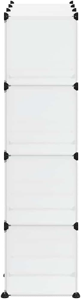 vidaXL Storage Cube Organiser with 12 Cubes Plastic Closet Cube Shelf System DIY Modular Storage System Organiser for Wardrobe Transparent PP