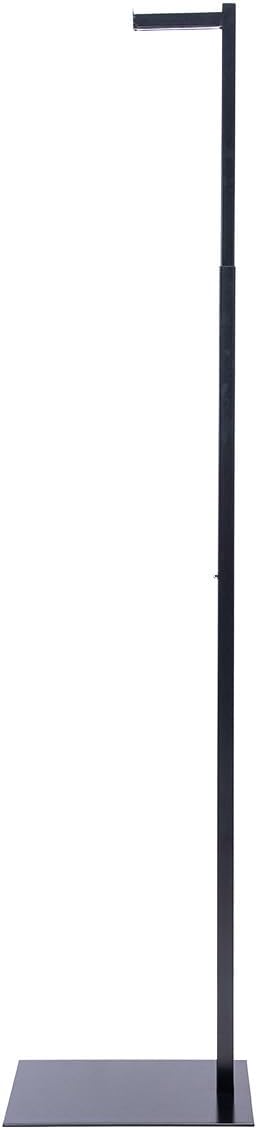 SSWBasics Adjustable Black Costumer Stand – Single Arm Clothes Rack - Retail Clothing and Garment Display Stand – Ideal For Showcasing Hanging Items In Thrift Shops, Boutiques and Retail Stores