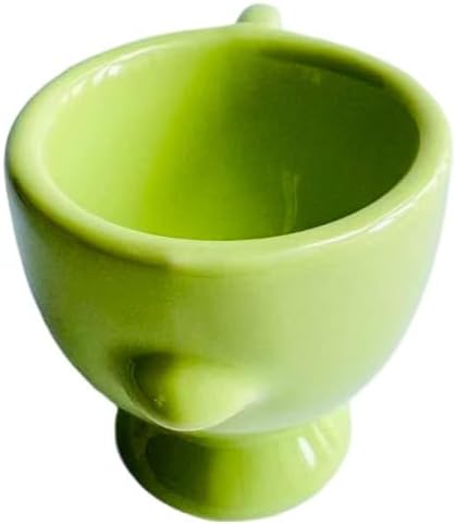 Ceramic Egg Cup, Green Porcelain Egg Holder for Breakfast Boiled Eggs, Perfect for Kitchen, Restaurant & Dining, Easy to Clean