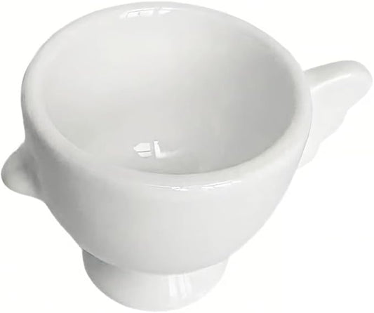 Ceramic Egg Cup, White Porcelain Egg Holder for Breakfast Boiled Eggs, Perfect for Kitchen, Restaurant & Dining, Easy to Clean