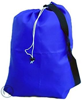 Strap Laundry Bag with Drawstring, Closure, Grommets for Apartment, Color: Royal Blue, Medium Size: 24x36