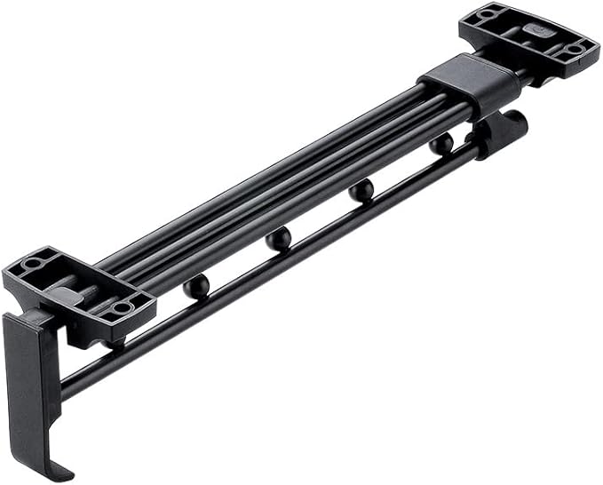 Heavy Duty Extendable Pull Out Closet Rod - Sliding Wardrobe Closet Rod for Increased Storage Space - Hanging Rod Ideal for Clothes, Towels and More - Neat Closet Storage (12.2 inch)