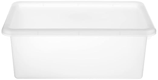 ECR4Kids Cubby Storage Bin with Lid, Multipurpose Organization, Clear, 10-Piece