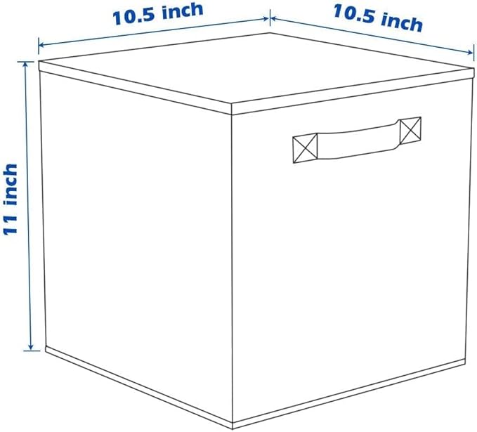 PowerKing Collapsible Storage Cubes with Handles, Fabric Foldable Bins for Closet Shelves, Durable Organization Storage Bins, 10.5'' x 11'' x 10.5'' (6 Colors Mix, 6Pack)