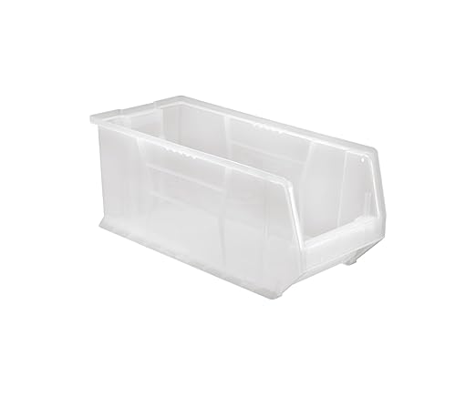QUANTUM STORAGE SYSTEMS K-QUS953CL-1 Plastic Storage Stacking Hulk Container, 24" x 11" x 10", Clear