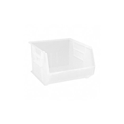 QUANTUM STORAGE SYSTEMS K-QUS270CL-1 Ultra-Stack and Hang Bins, 18 inch x 16-1/2 inch x 11 inch, Clear