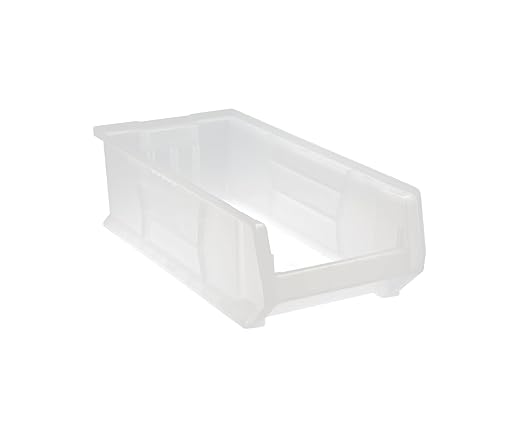 QUANTUM STORAGE SYSTEMS K-QUS952CL-1 Plastic Storage Stacking Hulk Container, 23-7/8 inch x 11 inch x 7 inch, Clear