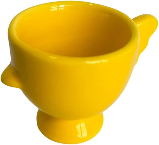 Ceramic Egg Cup, Yellow Porcelain Egg Holder for Breakfast Boiled Eggs, Perfect for Kitchen, Restaurant & Dining, Easy to Clean