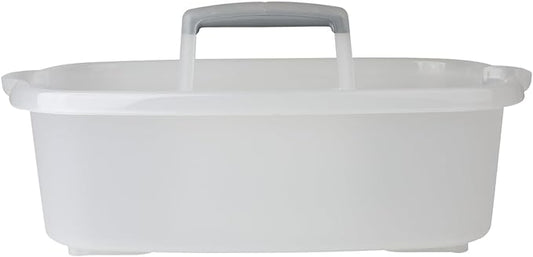 Casabella Plastic Multipurpose Cleaning Storage Caddy with Handle, 1.5-Gallon, Clear