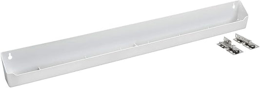 Rev-A-Shelf 30" Tip-Out Plastic Sink Tray for Kitchen and Bathroom Base Cabinets, Large Pullout Vanity Shelf Home Organizer, White, LD-6591-30-11-1