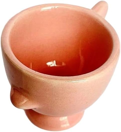 Ceramic Egg Cup, Pink Porcelain Egg Holder for Breakfast Boiled Eggs, Perfect for Kitchen, Restaurant & Dining, Easy to Clean