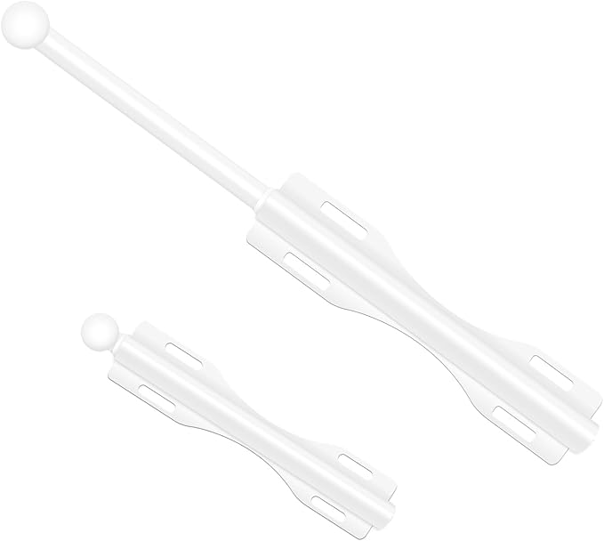 12" Valet Rod For Closet Pull Out Slide Out Adjustable Heavy Duty Valet Rod For Closet, Laundry Room, Bedroom, Bathroom(White 2PACK)