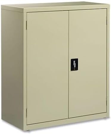 Alera 25763 36 in. x 18 in. x 42 in. 3 Shelves Economy Assembled Storage Cabinets - Putty