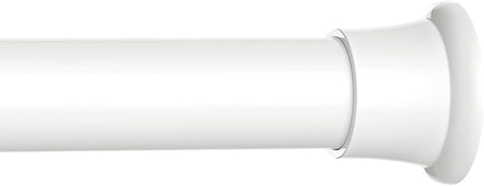1pack Tension Curtain Rod 30 to 62 Inch, White Spring Tension Curtain Rod Adjustable Expandable Curtain Rod No Drilling, Spring Loaded Curtain Rods for Windows, Bedroom, Doorway Door, Closet