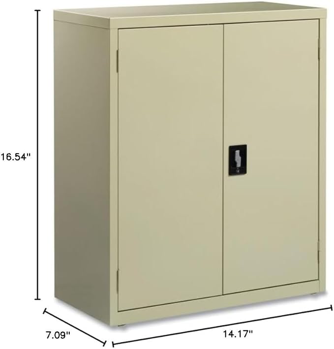 Alera 25763 36 in. x 18 in. x 42 in. 3 Shelves Economy Assembled Storage Cabinets - Putty