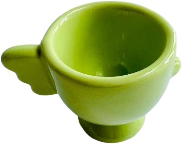 Ceramic Egg Cup, Green Porcelain Egg Holder for Breakfast Boiled Eggs, Perfect for Kitchen, Restaurant & Dining, Easy to Clean