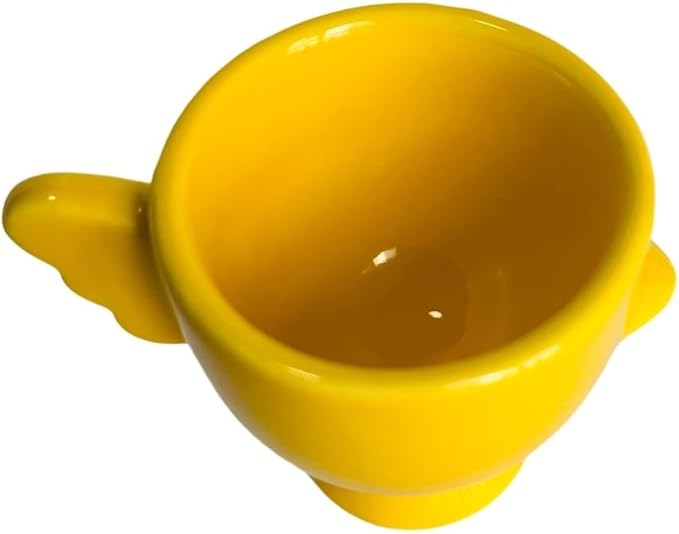 Ceramic Egg Cup, Yellow Porcelain Egg Holder for Breakfast Boiled Eggs, Perfect for Kitchen, Restaurant & Dining, Easy to Clean