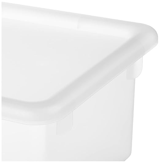 ECR4Kids Cubby Storage Bin with Lid, Multipurpose Organization, Clear, 10-Piece