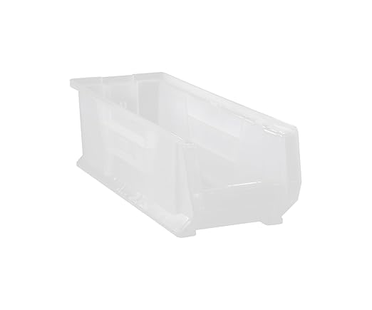 QUANTUM STORAGE SYSTEMS K-QUS950CL-4 4-Pack Plastic Storage Stacking Hulk Container, 23-7/8 inch x 8-1/4 inch x 7 inch, Clear