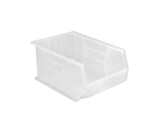 QUANTUM STORAGE SYSTEMS K-QUS255CL-1 Ultra-Stack and Hang Bins, 16" x 11" x 8", Clear