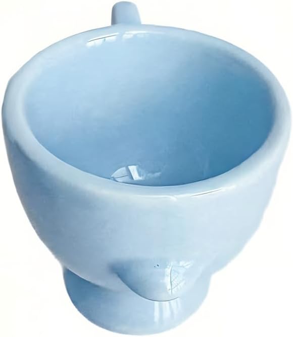 Ceramic Egg Cup, Blue Porcelain Egg Holder for Breakfast Boiled Eggs, Perfect for Kitchen, Restaurant & Dining, Easy to Clean