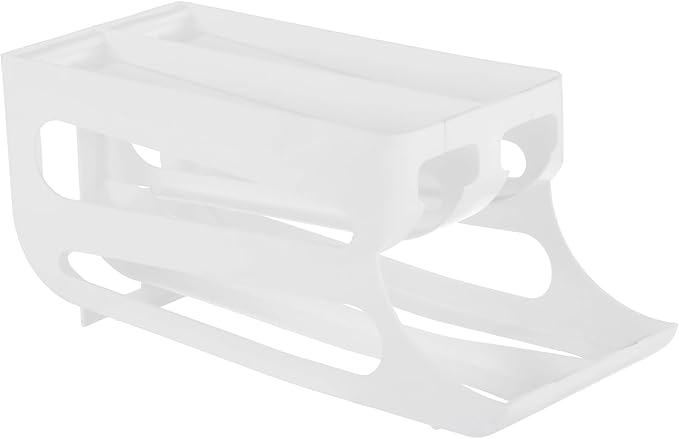 Egg Holder for Fridge, Automatic Rolling Egg Dispenser, Tilted Egg Storage Rack, 3-Tier Auto-Rolling Slope Egg Organizer, Holds about 40 Eggs, Space-saving Egg Storage for Refrigerator, Countertop